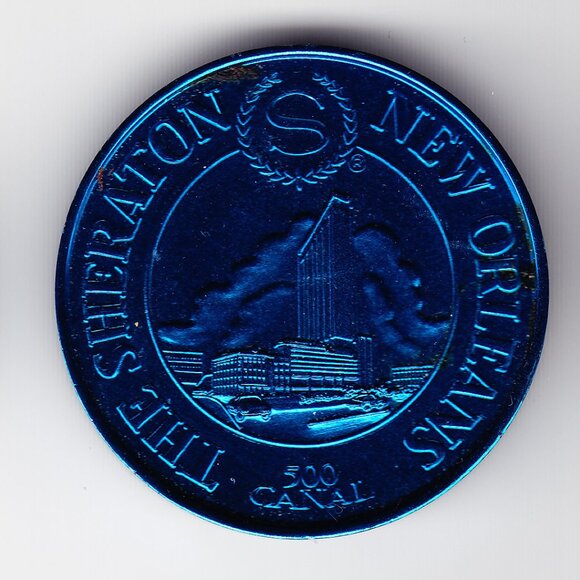 Sheraton Hotel New Orleans Aluminum Token (b51) - Picture 2 of 2